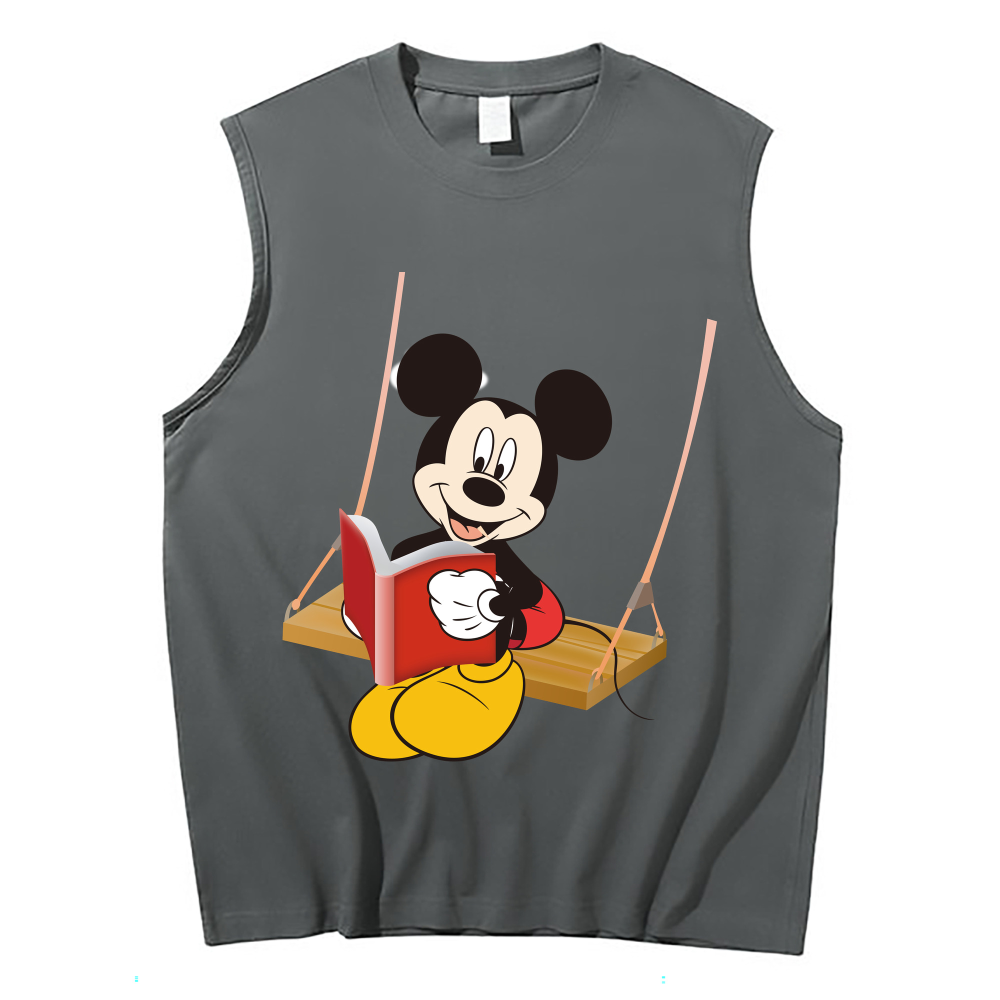 ミッキーマウス Mickey Mouse コットン100％タンクトップ（フロントプリント）